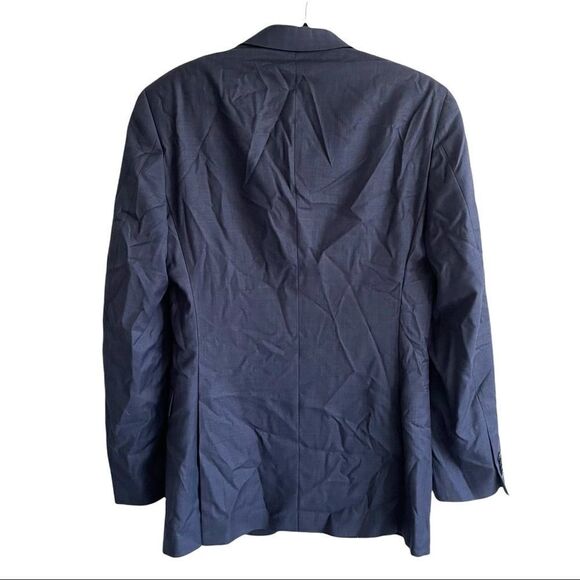 TOMMY HILFIGER wool button front blazer jacket sport coat Navy Blue 38L - Picture 6 of 10